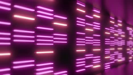 Animation-of-pink-neon-light-lines-flickering-on-black-background