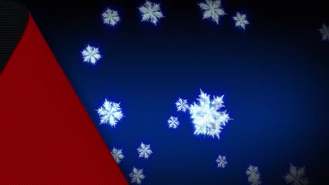 Animation-of-red-corner-over-snow-falling