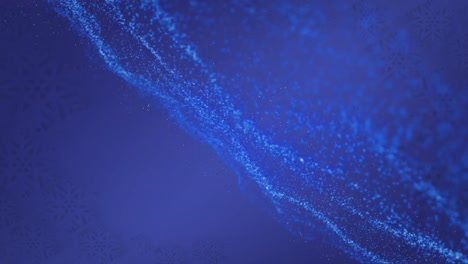 Animation-of-moving-glowing-wave-over-navy-background