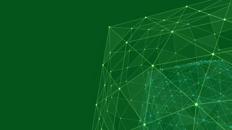 Animation-of-network-of-connections-over-green-background