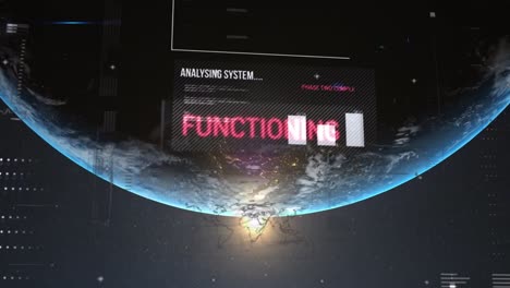 Animation-Der-Datenverarbeitung-über-Den-Globus-Im-Hintergrund