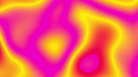Animation-of-red,-pink-and-yellow-colours-moving-and-waving