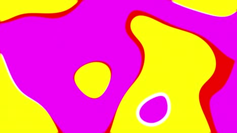Animation-of-red,-pink-and-yellow-colours-moving-and-waving