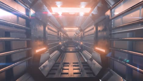 Animation-Von-Lichtpunkten-über-Dem-Digitalen-Tunnel