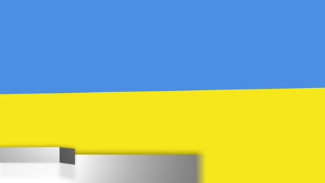 Animation-of-globe-and-news-over-flag-of-ukraine
