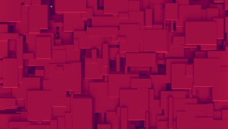 Animation-Des-Verarbeitungskreises-Auf-Rosa-Hintergrund,-Der-Von-Roten-Blöcken-Bedeckt-Ist