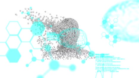 Animation-Der-Wissenschaftlichen-Datenverarbeitung-Auf-Weißem-Hintergrund