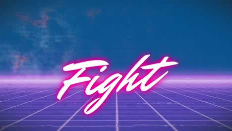 Animation-of-fight-in-blue-and-violet-space