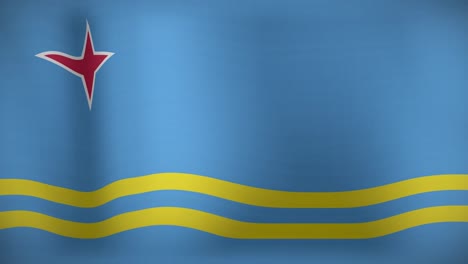 Animation-Der-Wehenden-Nationalflagge-Von-Aruba