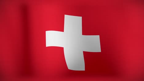 Animation-Der-Wehenden-Nationalflagge-Der-Schweiz