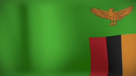 Animación-De-La-Bandera-Nacional-De-Zambia-Ondeando.
