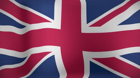 Animation-Der-Wehenden-Nationalflagge-Des-Vereinigten-Königreichs