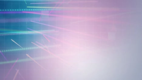 Animation-of-pink-lines-and-grid-over-blue-background