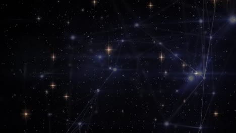 Animation-Von-Sternen-Und-Sternbildern-Am-Nachthimmel