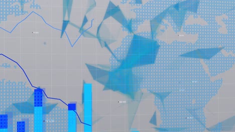Animation-Von-Diagrammen-Und-Blauen-Formen-Auf-Beigem-Hintergrund