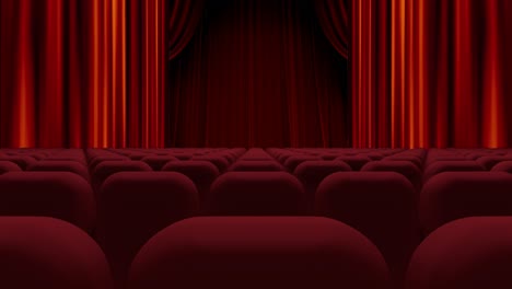 Animation-Der-Öffnung-Des-Roten-Vorhangs-Im-Theater