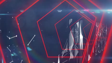 Animation-of-red-neon-geometrical-shapes-over-data-processing