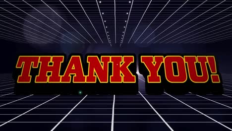 Animation-of-thank-you-text-over-grid-on-dark-background