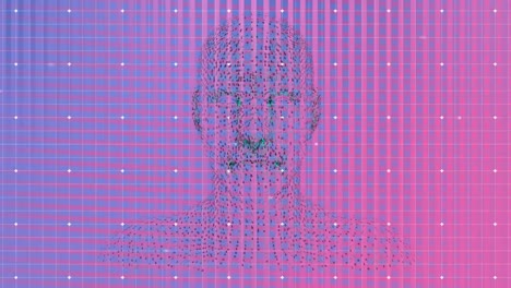 Animation-of-digital-human-and-spots-on-blue-background