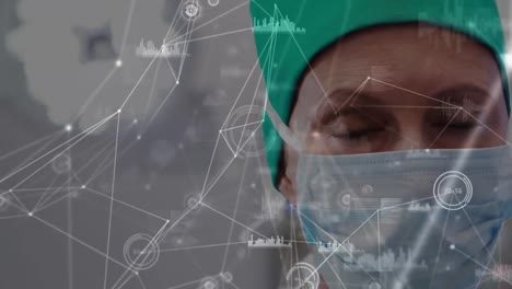 Animation-Von-Verbindungen-über-Kaukasische-Chirurginnen