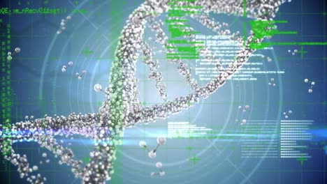 Animation-Der-Datenverarbeitung-über-Das-Spinnen-Von-3D-DNA-Strängen
