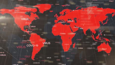 Animation-of-covid-texts-over-world-map-on-digital-screen