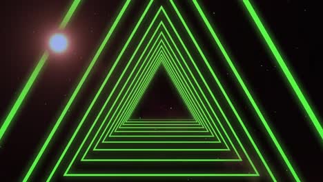 Animation-of-neon-triangles-moving-on-black-backgorund