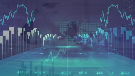 Animation-Von-Finanzdaten-Und-Grafiken-Auf-Einem-Marineblauen-Und-Grünen-Digitalen-Bildschirm