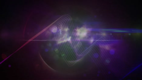 Digital-animation-of-digital-waves-and-spots-of-light-against-purple-background