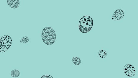 Animation-of-easter-eggs-icons-over-green-background