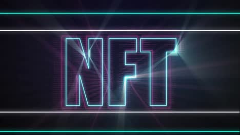 Animation-of-nft-over-lines-and-black-background