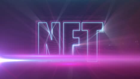 Animation-of-nft-over-light-and-purple-background