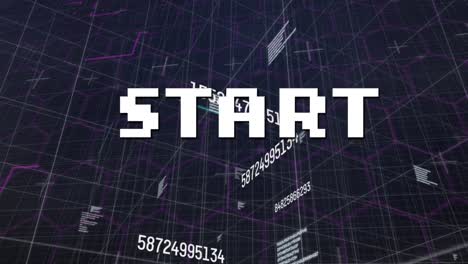 Animation-of-start-over-data-processing-on-black-background