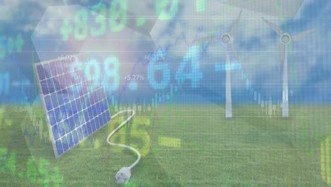 Animación-Del-Procesamiento-De-Datos-Financieros-Sobre-Turbinas-Eólicas-Y-Paneles-Solares.