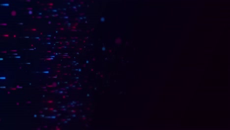 Animation-of-red-and-blue-dots-moving-on-black-background