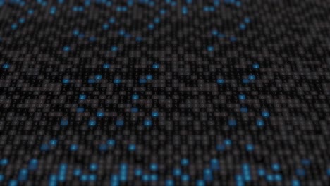 Animation-of-texture-with-moving-black,-grey-and-blue-dots