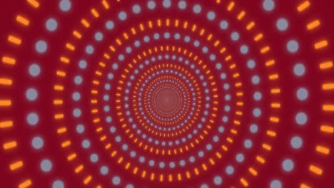 Animation-Sich-Bewegender-Formen-Auf-Rotem-Hintergrund