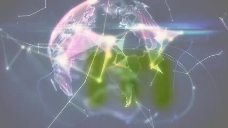 Animation-Der-Datenverarbeitung-über-Den-Globus
