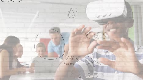 Animation-Mathematischer-Gleichungen-Für-Verschiedene-Schulkinder-Mithilfe-Eines-VR-Headsets