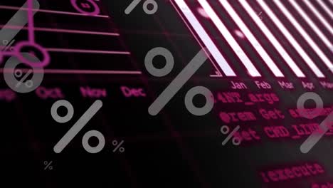 Animation-of-data-processing-over-black-background