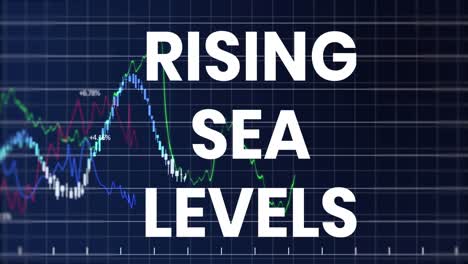 Animation-Des-Steigenden-Meeresspiegels-über-Dem-Finanzdiagramm