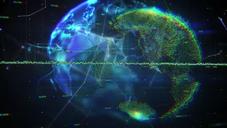 Animation-of-network-of-connections-over-spinning-globe
