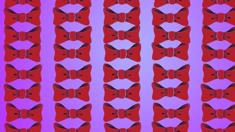 Animation-of-bow-ties-floating-over-purple-background
