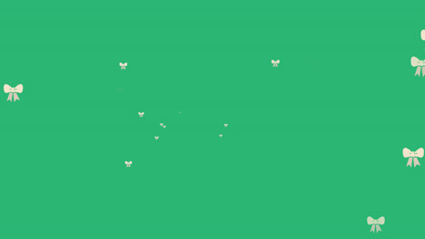 Animation-Von-Fliegen,-Die-über-Grünem-Hintergrund-Schweben