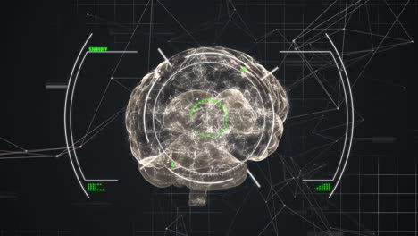 Animation-Des-Scope-Scannens-über-Das-Digitale-Gehirn-Und-Das-Netzwerk-Von-Verbindungen
