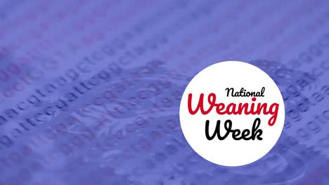 Animation-of-letters-and-cogs-over-national-weaning-week-text