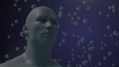 Animation-Eines-DNA-Strangs-über-Viruszellen