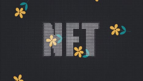 Animation-of-flower-icons-over-nft-text