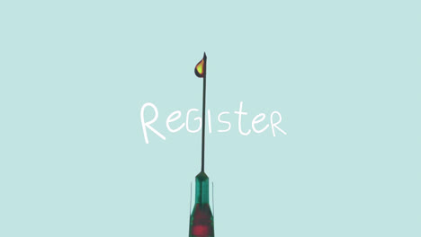 Animation-of-register-text-over-syringe-with-liquid