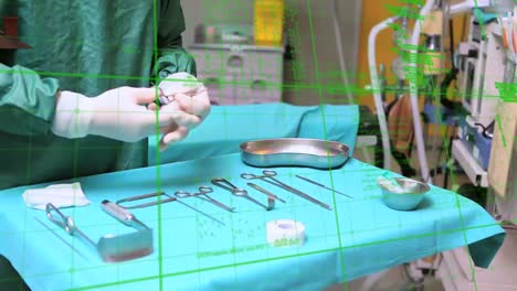 Animation-of-grid-and-data-processing-over-diverse-surgeons-in-operating-theatre